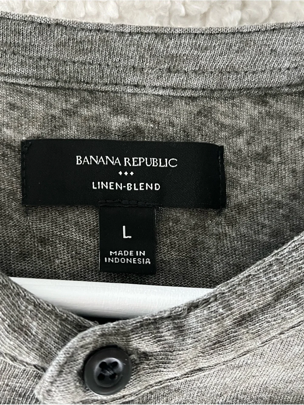 Banana Republic Dark Khaki Short Sleeve Henley